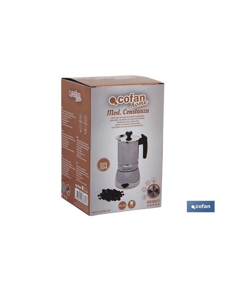 Cafetera Constanza 6 Tazas Acero Inox