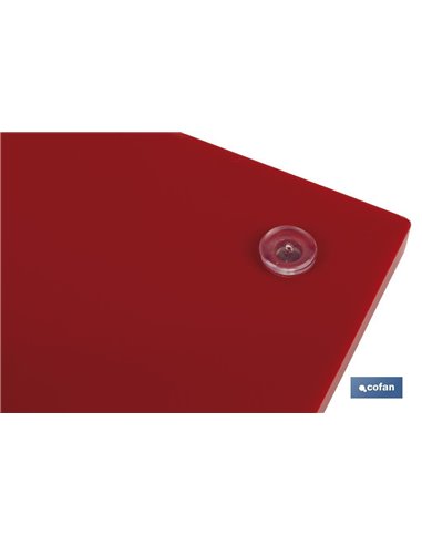 Tabla Corte  Rojo 50x30x1.5cm Modelo Bresa
