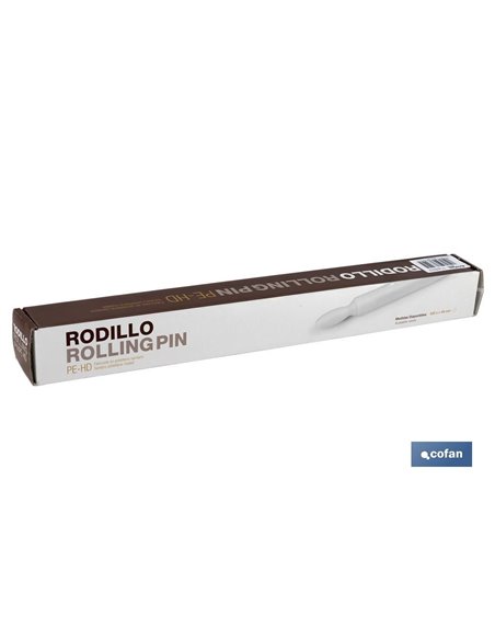 Rodillo Para Amasar Blanco 50x5cm Modelo Sablé