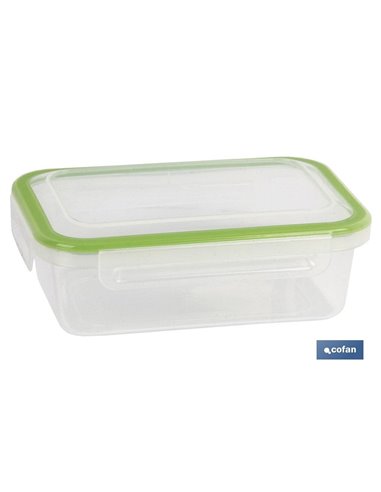 Lancheira Retangular Verde Com Junta Bi-Material Yuba Modelo 1,4 L