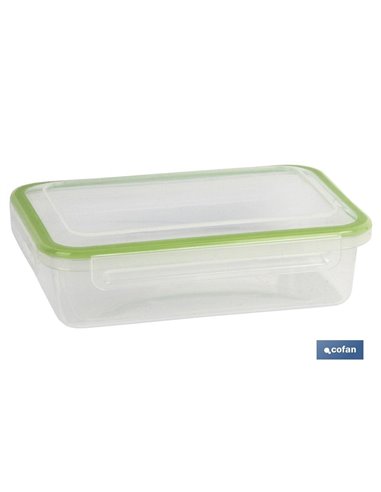 Lancheira Retangular Verde Com Junta Bi-Material Yuba Modelo 1,4 L