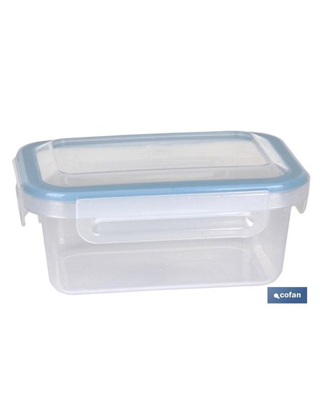 Fiambrera Azul Rectangular Con Junta Bi-Materia Modelo Yuba 0,5 L