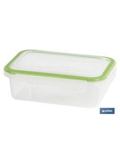 Fiambrera Azul Rectangular Con Junta Bi-Materia Modelo Yuba 1,4 L 2