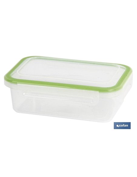 Fiambrera Azul Rectangular Con Junta Bi-Materia  Modelo Yuba 1,4 L
