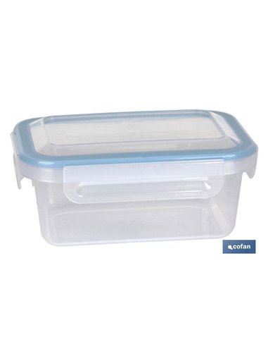 Lancheira Retangular Azul Com Junta Bi-Material Yuba Modelo 1,4 L