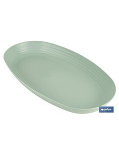Fonte Oval Verde Água 39 X22x 4,5 cm Modelo Nara 2000ml