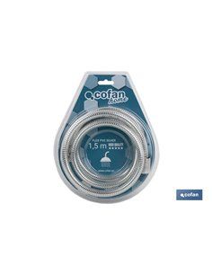 Flexo Ducha Pvc Plata/Latón 1,5m 2