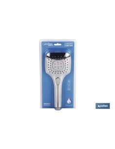 Mango Ducha Cromado Con 3 Funciones Con Pulsador 2
