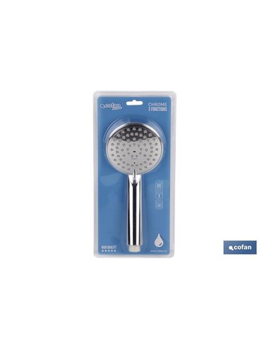 Mango Ducha Cromado 3 Funciones Ahorro Agua