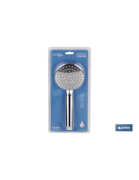 Mango Ducha Cromado 3 Funciones Ahorro Agua