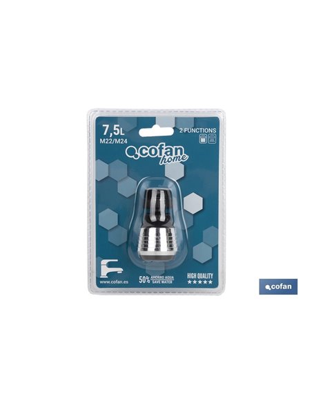 Grifo Borboteador 2 Func.Con Filtro Aireador Ahorro Agua Ø38mm