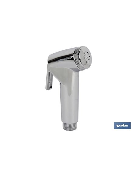 Kit Grifo De Ducha Cromado Con Pulsador+Colgador+Flexo