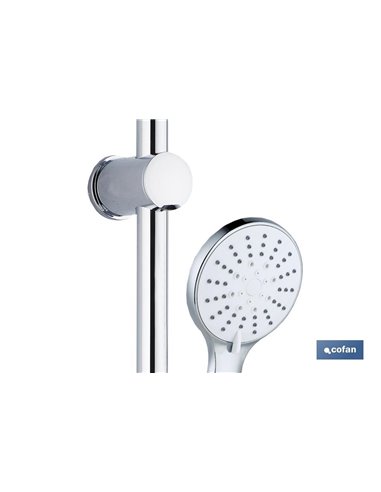 Kit Ducha Barra Deslizante 3 Pcs 5 Funciones Blanco