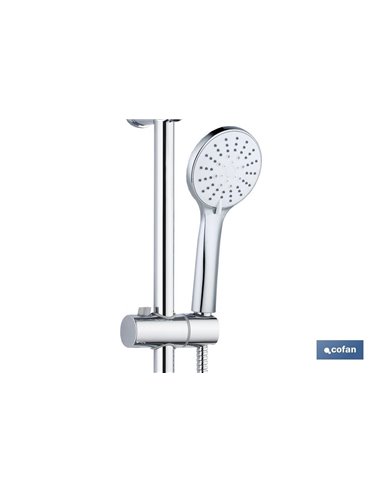 Kit Ducha Barra Deslizante 3 Pcs 5 Funciones Blanco