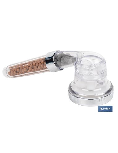 Mango De Ducha Ionico Con Esferas Minerales Tres Funciones  Modelo Relax