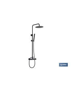 Columna Ducha Negra Con Grifo Monomando 1.40 Modelo Niagara