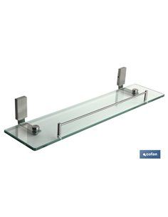 Prateleira Crystal+INOX 304 Madeira Modelo Cetim