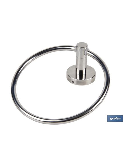 Toallero Circular Modelo Lagoa Inox 304  Brillo