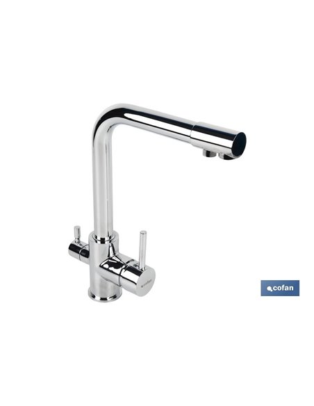 Grifo De Cocina Monomando 3 Vias Adaptable Para Osmosis Modelo Bled