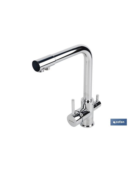 Grifo De Cocina Monomando 3 Vias Adaptable Para Osmosis Modelo Bled