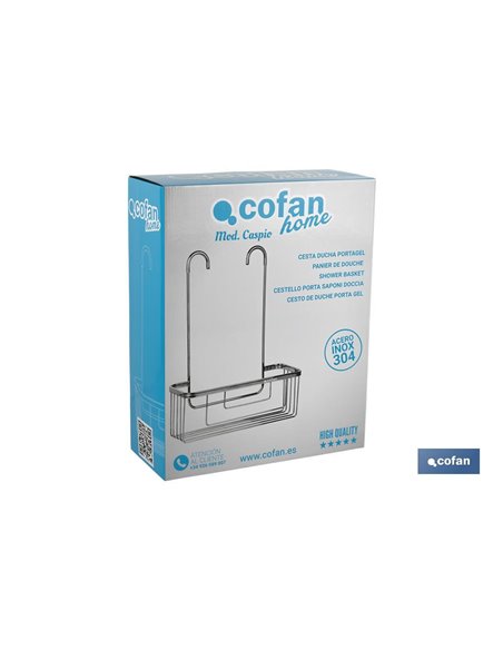 Cesta Ducha Portagel Acero Inoxidable 304 Modelo Caspio