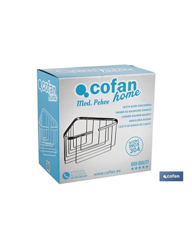 Cesta Baño Rinconera Acero Inoxidable 304  Modelo Pehoe