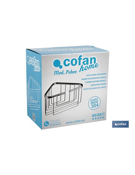 Cesta Baño Rinconera Acero Inoxidable 304  Modelo Pehoe