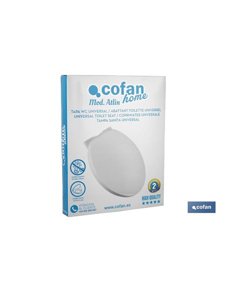 Tapa Wc  41.9x34.7cm Modelo Atlin