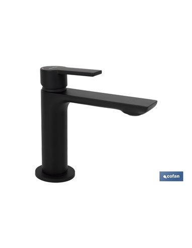 Grifo Monomando Lavabo Negro Mate  25mm Modelo Kerch