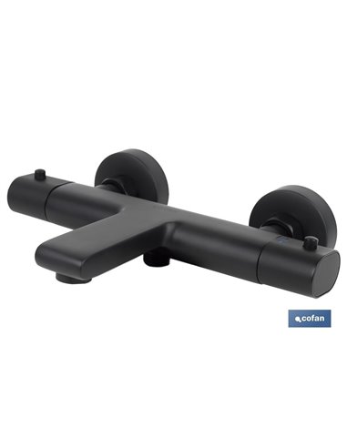 Grifo Termostatico Bañera Negro Mate Modelo Kerch