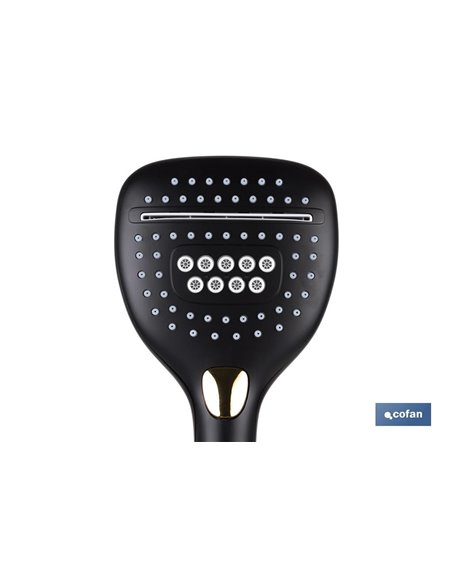 Mango Ducha Negro Mate 3 Funciones Modelo Marmara