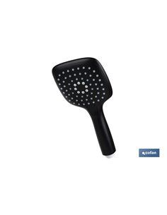 Kit Chuveiro Alça+Flex+Suporte Preto Modelo Kerch 2