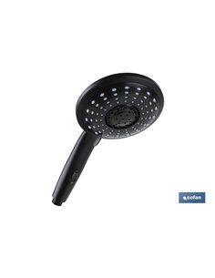 Mango Ducha Negro Mate 5 Funciones Modelo Berezan