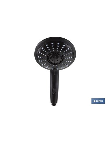 Mango Ducha Negro Mate 5 Funciones Modelo Berezan