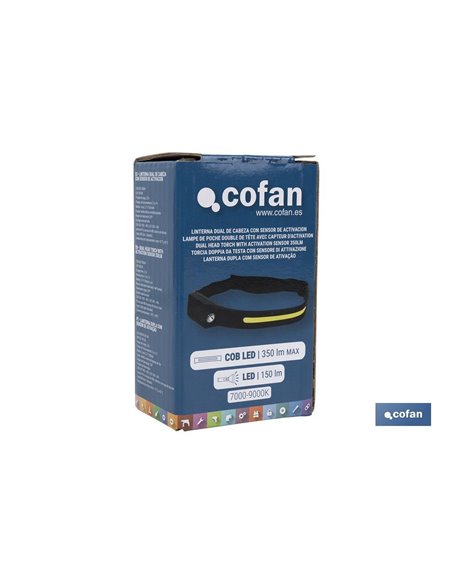 Linterna Dual De Cabeza Con Sensor De Activacion 350 Lm