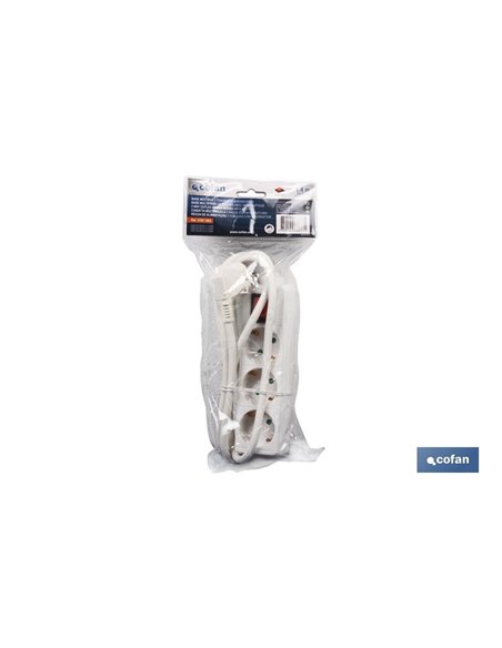 Base Múltiple 3t. 1,4m Cable con Int. (16a-250v)