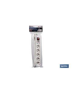 Base Múltiple 6t. 1,4m Cable con Int. (16a-250v) 2