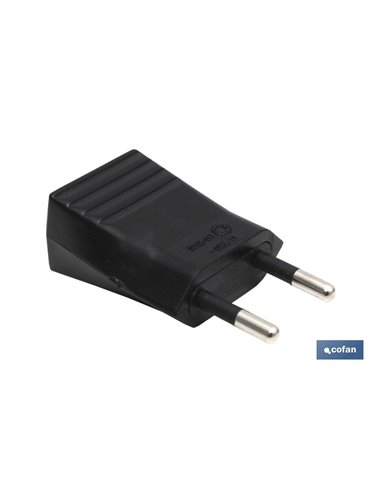 Plugue bipolar preto (10a-250v)
