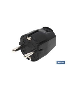 Clavija Bipolar Negro (16a-250v) 2