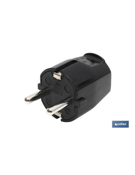 Clavija Bipolar Negro (16a-250v)
