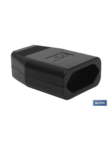 Base Enchufe Bipolar Aerea Negra (10a-250v)