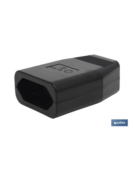 Base Enchufe Bipolar Aerea Negra (10a-250v)