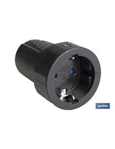 Base Enchufe Aerea Goma Negra (16a-250v) 2