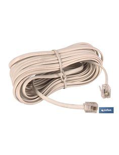 Cable Plano Telefono Con Tomas (4.5m)