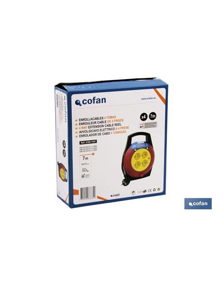 Enrollacables Cable 4t. 7 M. (3 X 1,5mm)