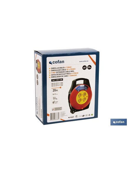 Enrollacables Cable 4t. 20 M. (3 X 1,5mm)