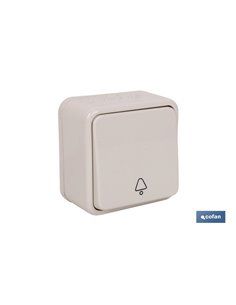 Botão de pressão de campainha de superfície modelo Atlantis 10a branco