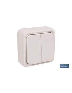 Doble Interruptor Superficie  Modelo Atlantis10a Blanco