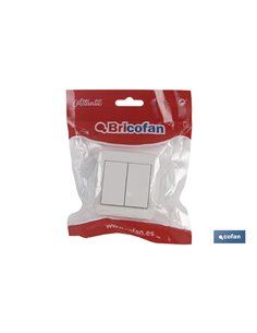 Doble Interruptor Superficie  Modelo Atlantis10a Blanco 2