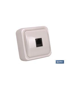Base Telefono Rj11 Superficie Blanco Modelo Atlantis
